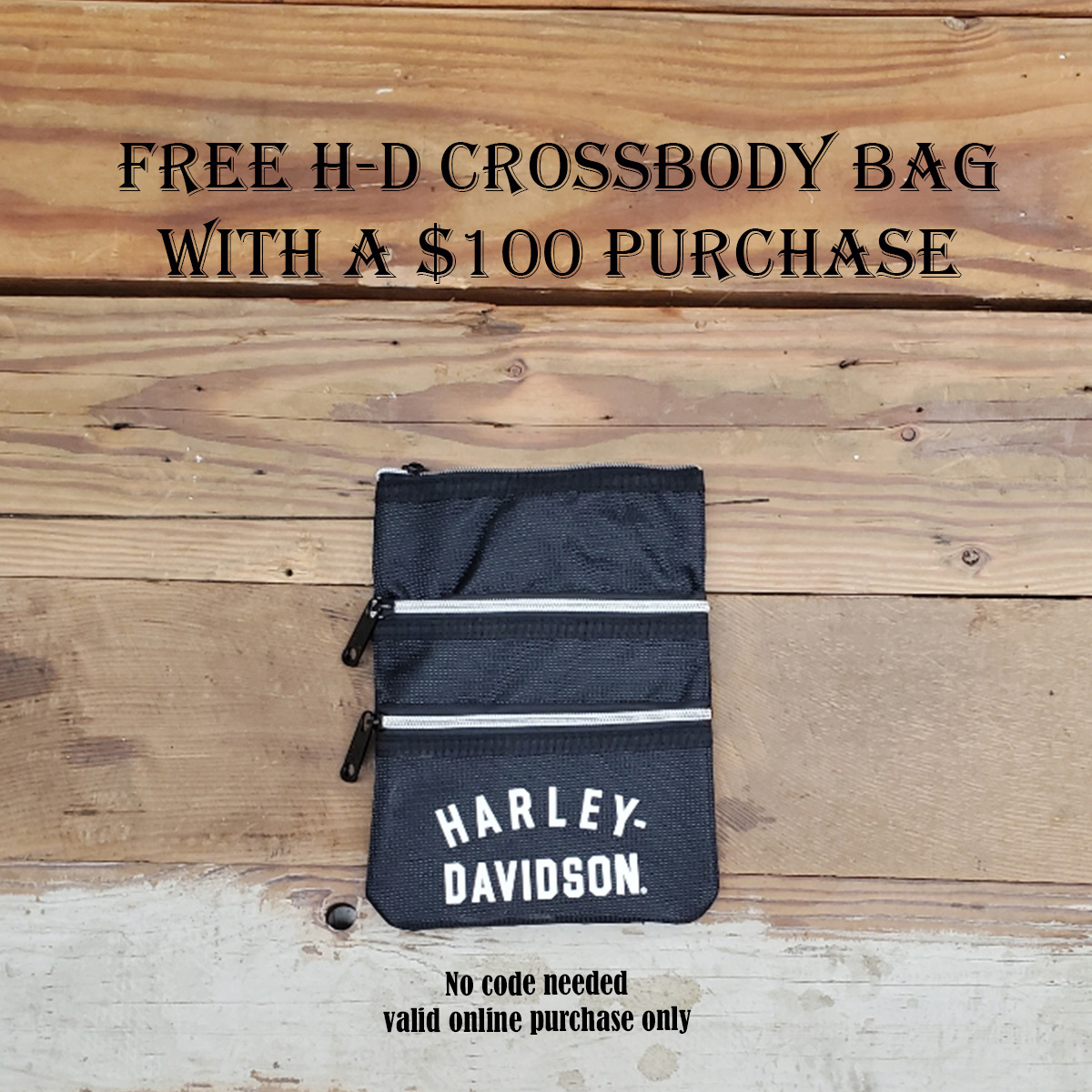 Free HD crossbody bag with $100 purchase