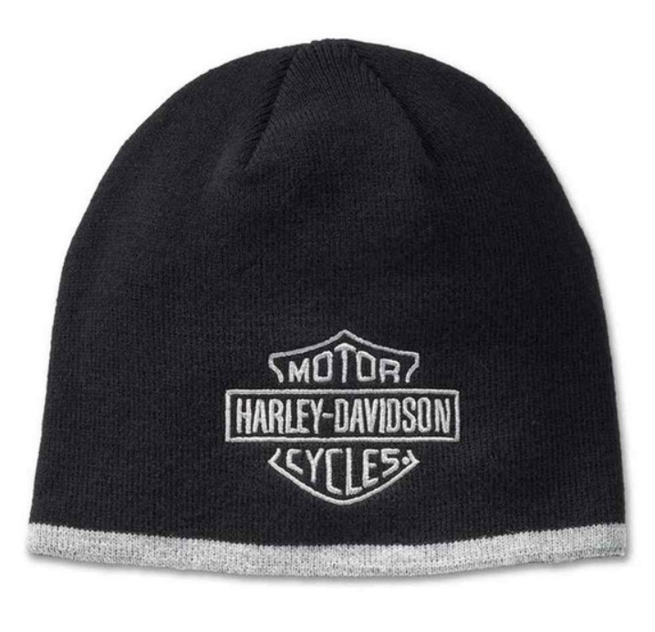 99408-24VM. Made from 100% acrylic knit. Like-wool feel without the itch. One size fits most. Contrasting gray trim. Embroidered Bar & Shield logo.
