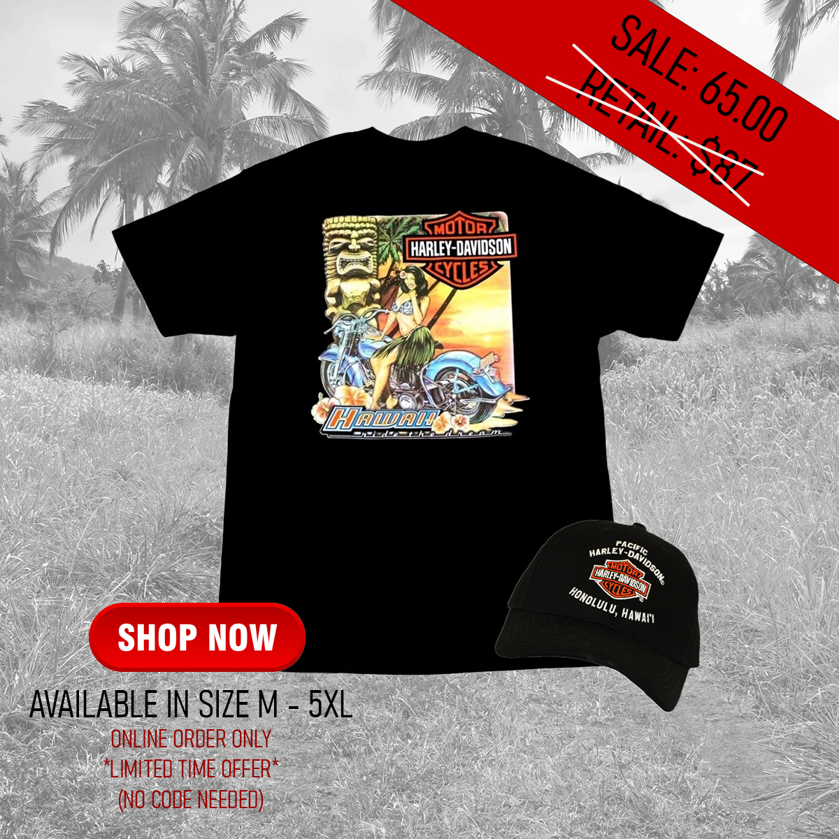 Each set including one tee and one cap. 