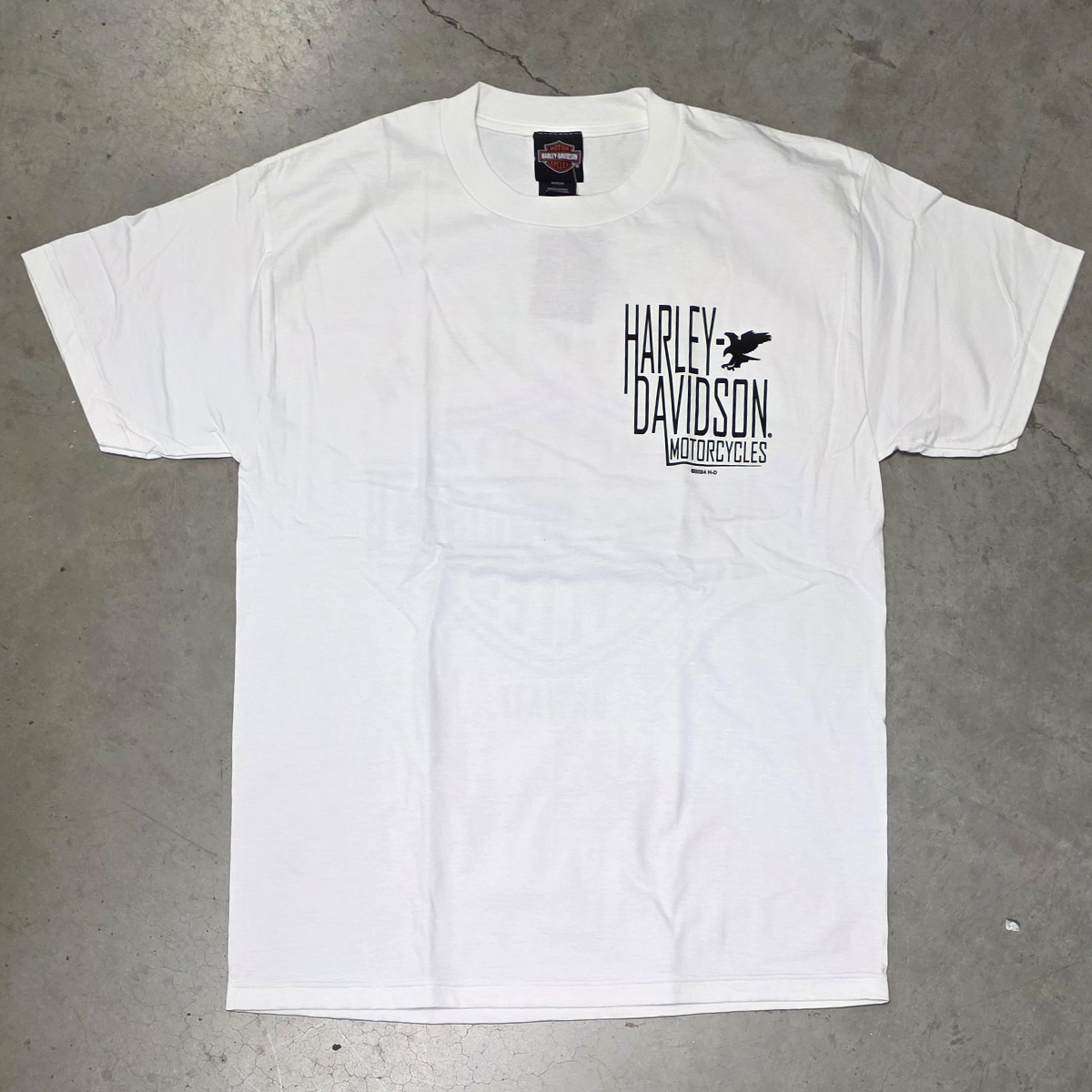 Harley-Davidson Men's Kona Simple Soar T-Shirt. 100% Cotton Short Sleeve White T-shirt.