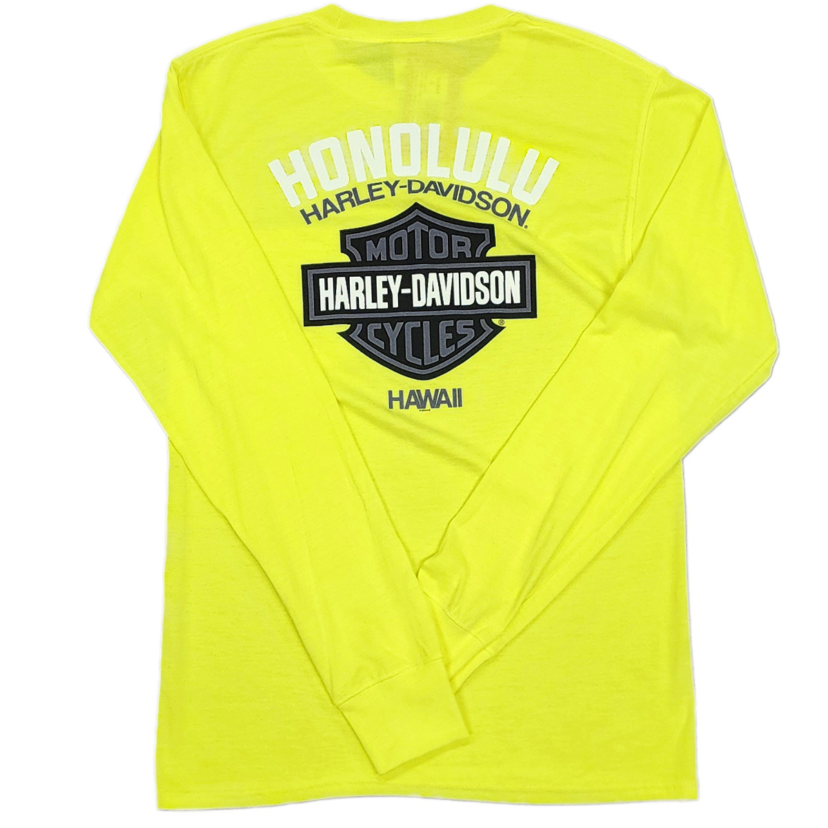Harley-Davidson Men Coastline Long Sleeve T-shirt. 100% cotton long sleeve traditional t-shirt. Exclusive designs on both side of the sleeves. Color in black. SKU:COASTLINELS.