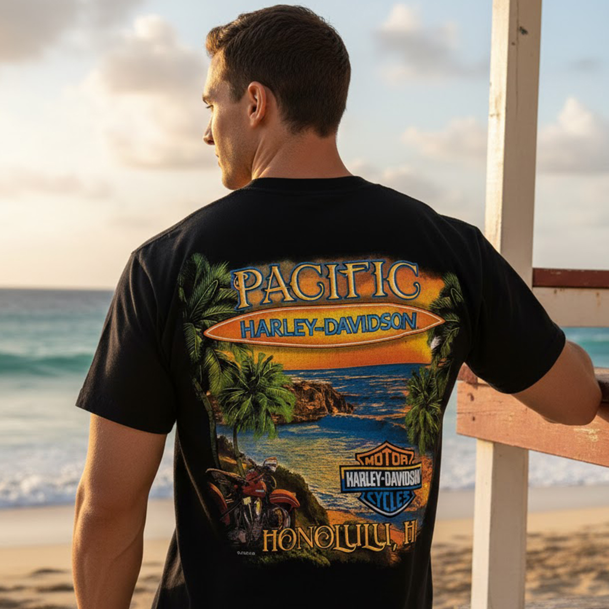 Harley-Davidson Waimea Bay Black T-Shirt