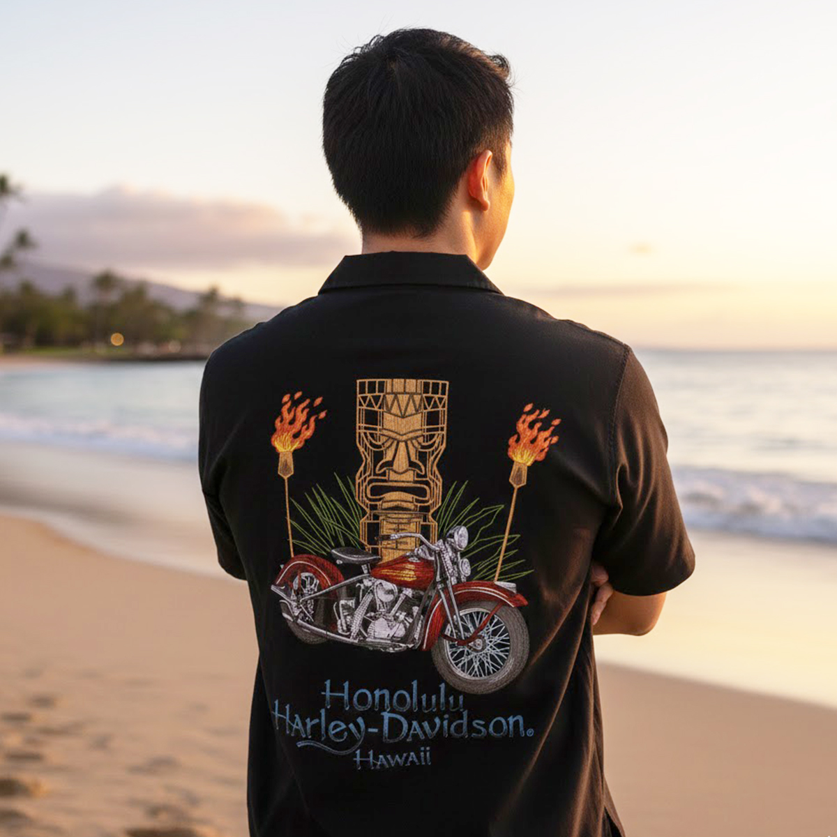 Tiki Aloha Shirt Black