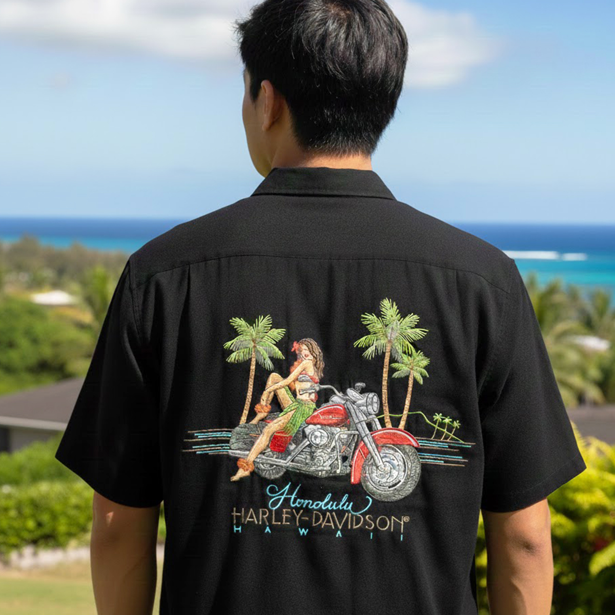 Harley-Davidson Honey Aloha Shirt Black 