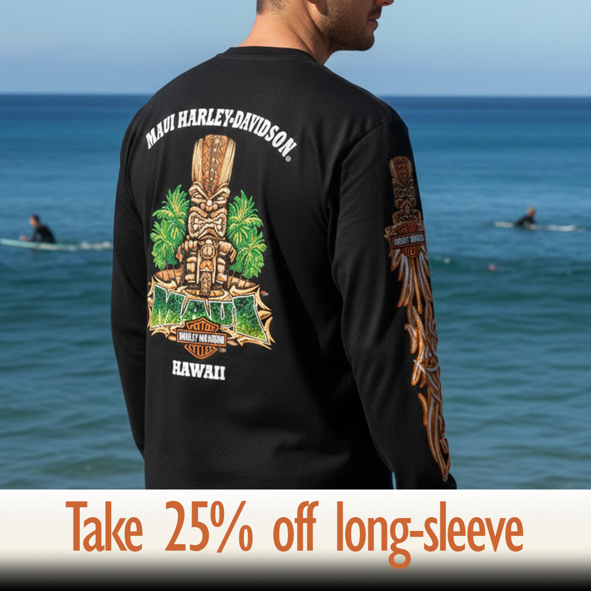 Harley-Davidson Men Maui Tiki Guy Long Sleeve T-Shirt