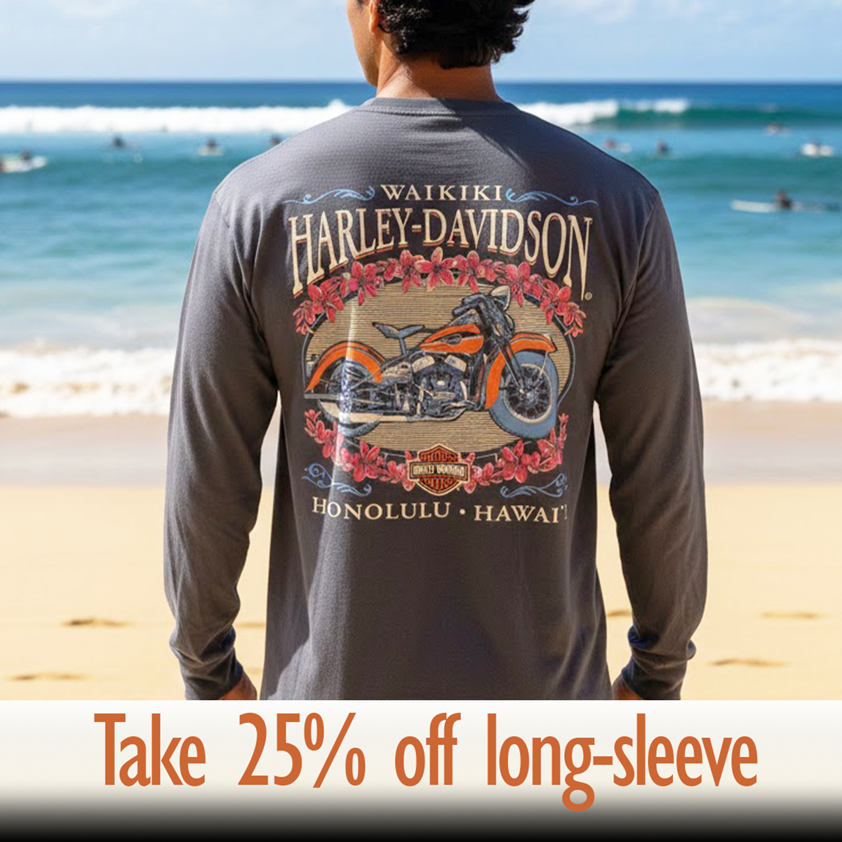 Harley-Davidson Plumeria Long-Sleeve T-Shirt