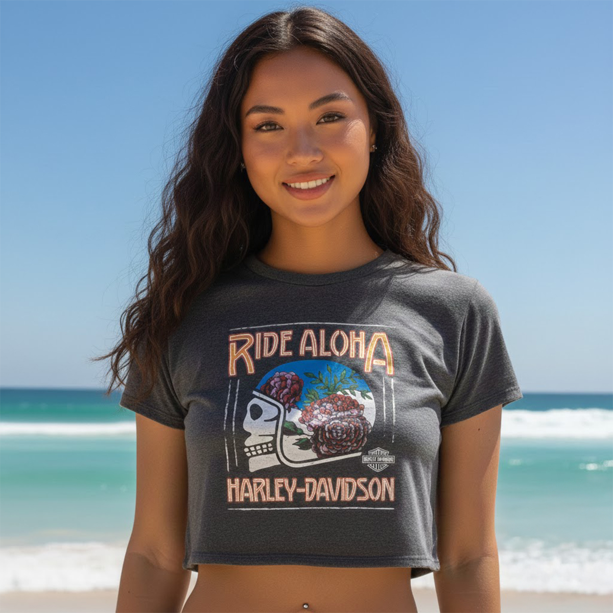 Harley-Davidson Womens Protea Cropped Tee