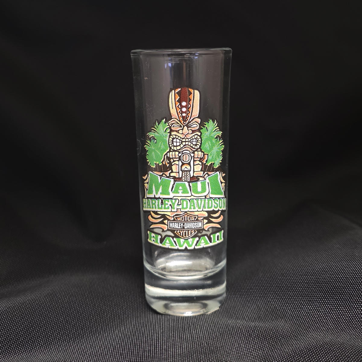 Harley-Davidson Maui Tiki Guy Tall Short Glass