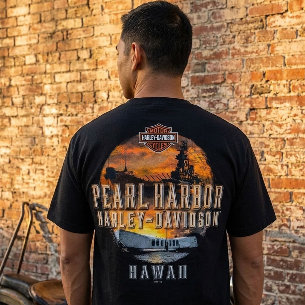 Harley-Davidson Men Remember Pearl Harbor T-Shirt