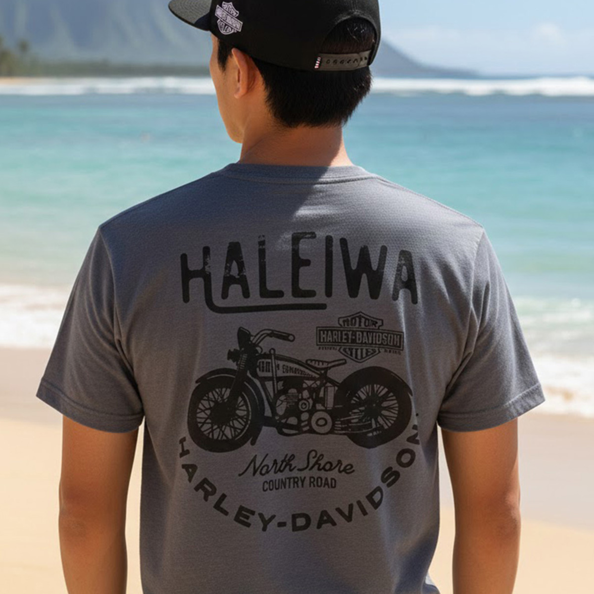 Harley-Davidson Men Country Road T-Shirt – Grey | Haleiwa H-D North Shore Hawaii