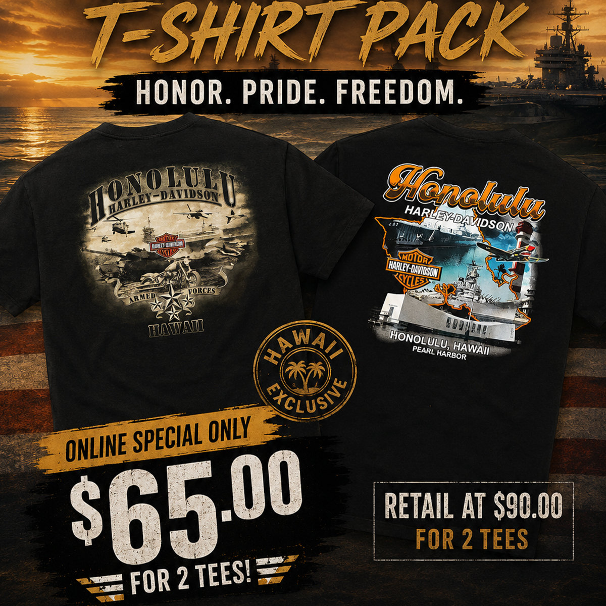 Harley-Davidson The Honor T-Shirt Pack - Set of 2 Tees