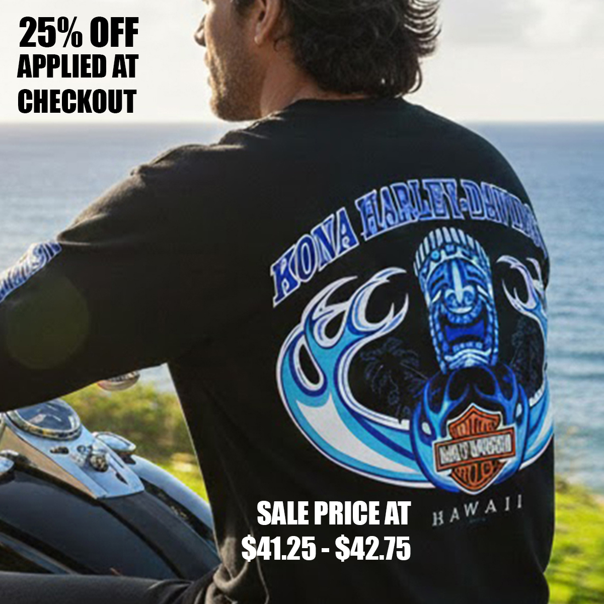Harley-Davidson Men Kona Tiki Wave Long Sleeve T-Shirt
