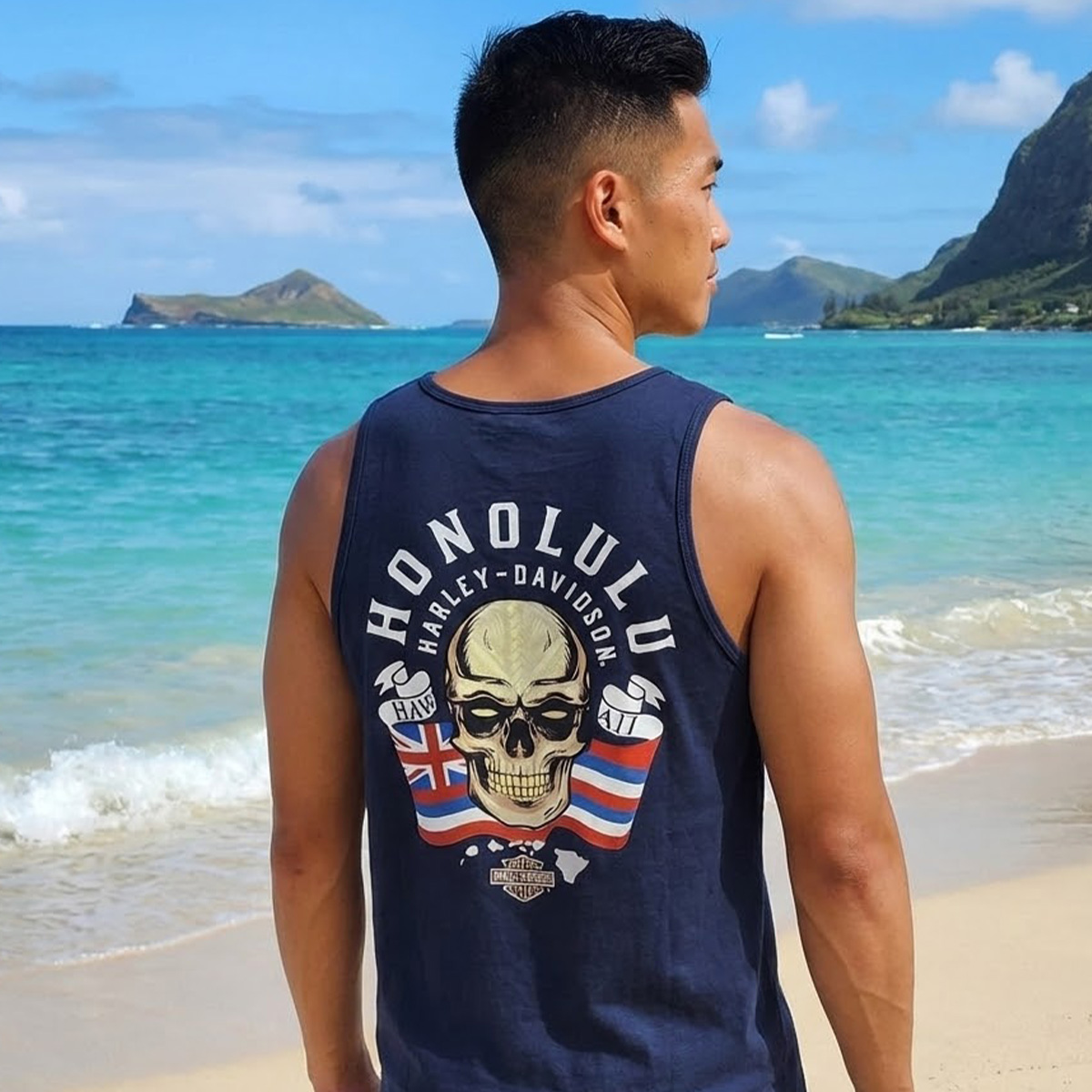 Harley-Davidson Men Torches 2.0 Navy Tank Top | Honolulu H-D
